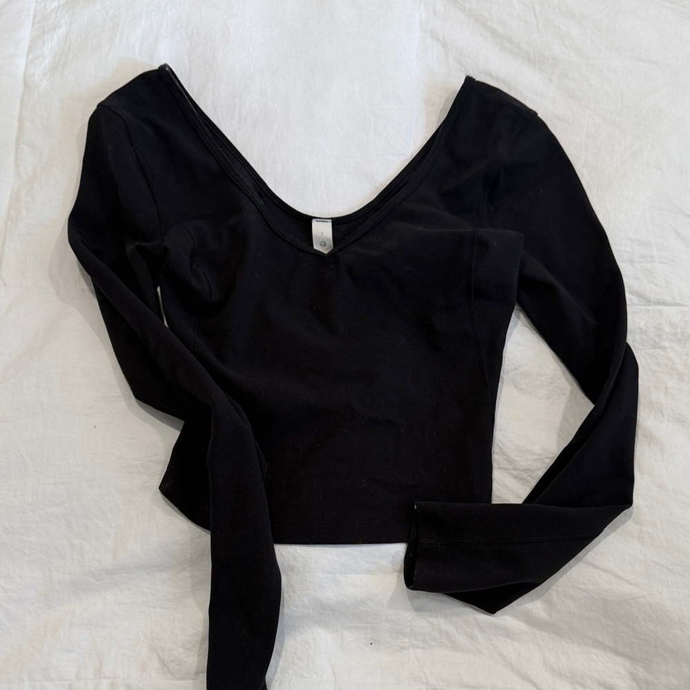 lululemon athletica Black Crop Top